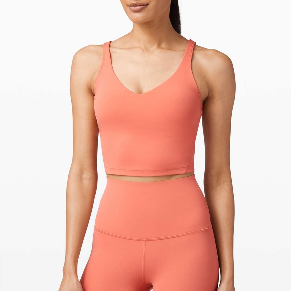 Lululemon Align Tank Cropped In Rustic Coral Color Size 10